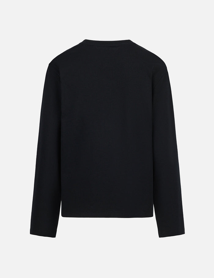 Brocade Seagull Embroidery Regular Fit Long-Sleeve T-shirt