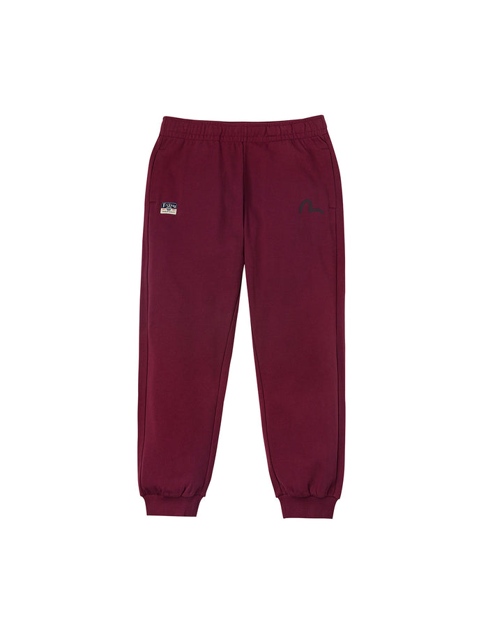 Brushstroke Seagull and Logo Print Straight Fit Sweatpants