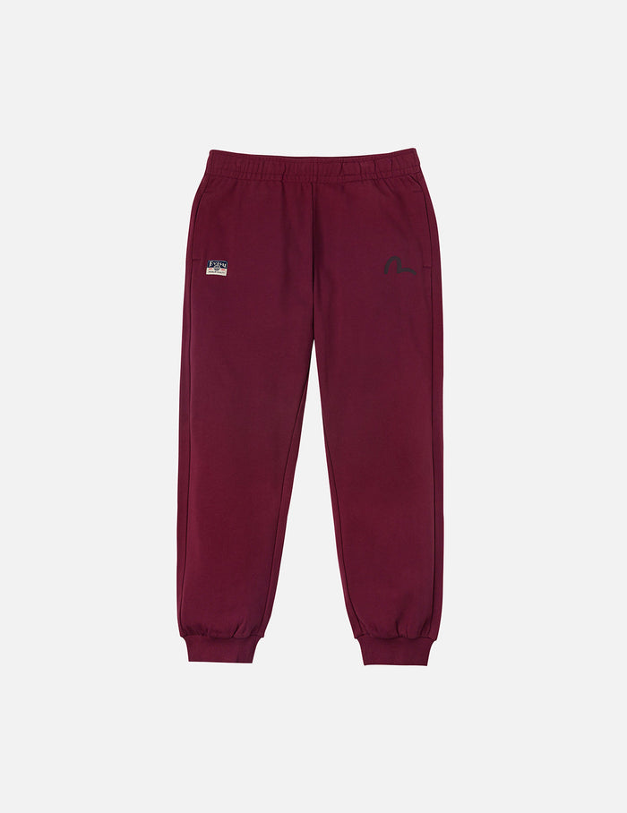 Brushstroke Seagull and Logo Print Straight Fit Sweatpants