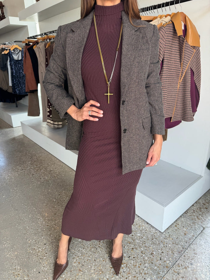 Burgundy Dahlia Be Your Girl Dress - Amor Lafayette