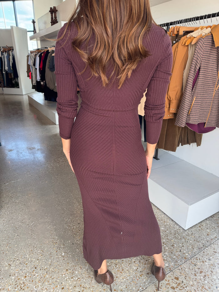 Burgundy Dahlia Be Your Girl Dress