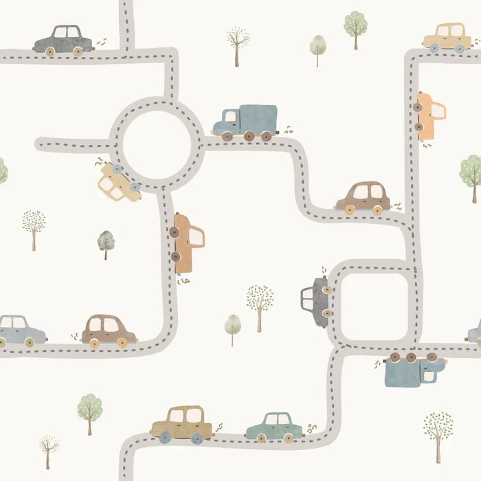 Busy Road Offwhite - Family Fabrics B.V.
