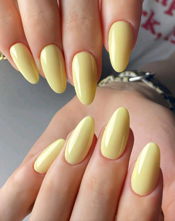 Butter Yellow Almond Press-On Nails