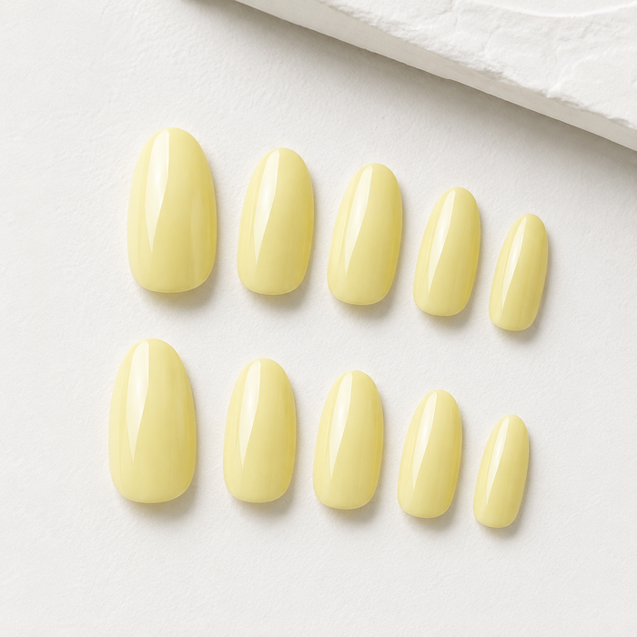 Butter Yellow Almond Press-On Nails