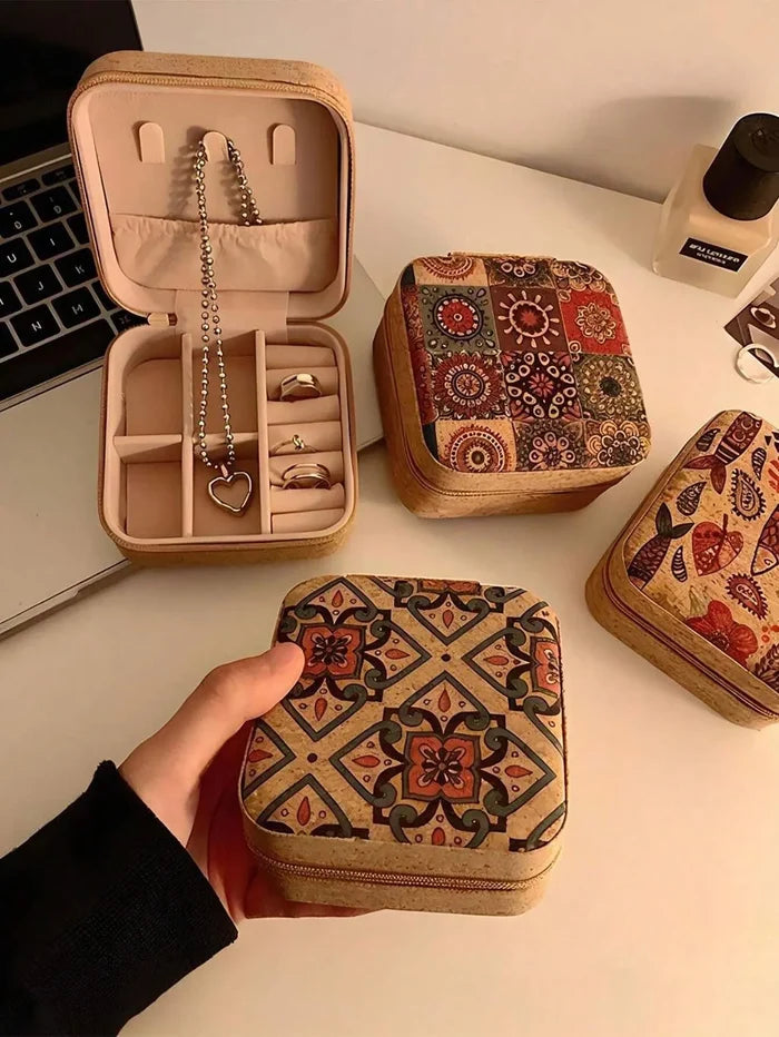 Butterfly Print Jewelry Storage Box â€“ Compact Organizer