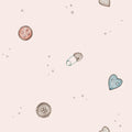 Button Heart Blush Pink - Family Fabrics B.V.