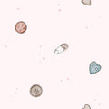 Button Heart Soft Pink - Family Fabrics B.V.