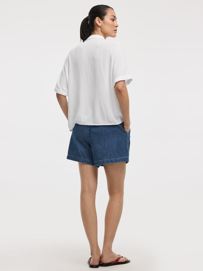 Buttoned-Down Gauze Shirt