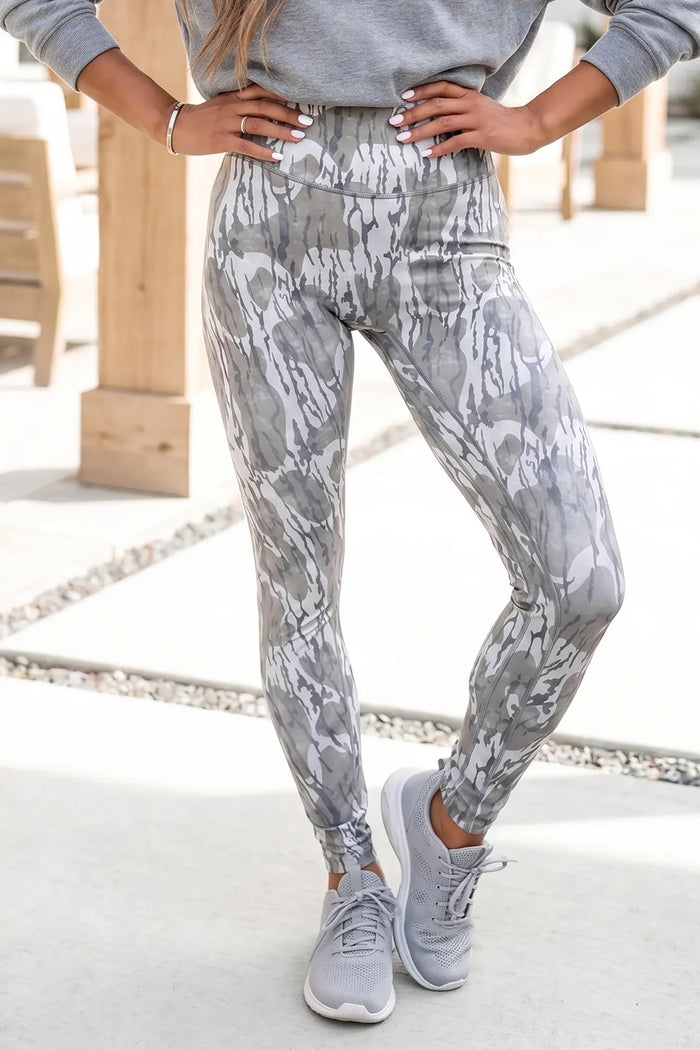 Camouflage Pattern High Waist Leggings – Multicolour