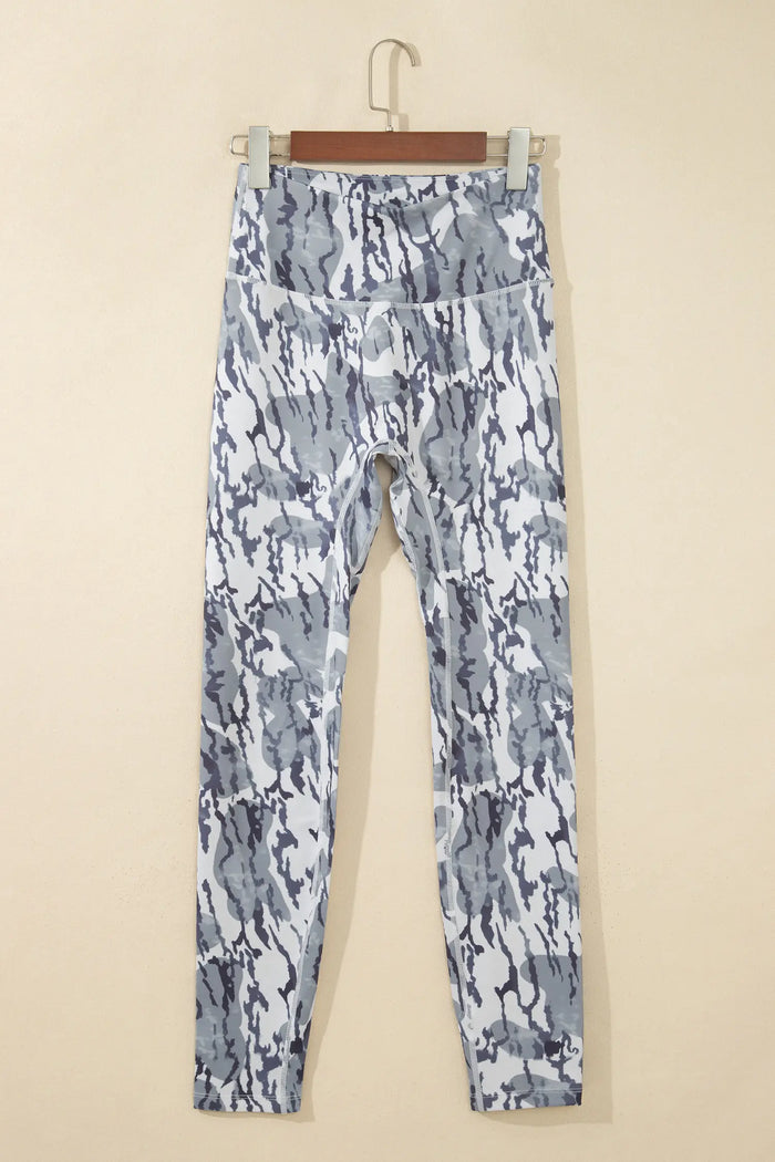 Camouflage Pattern High Waist Leggings – Multicolour