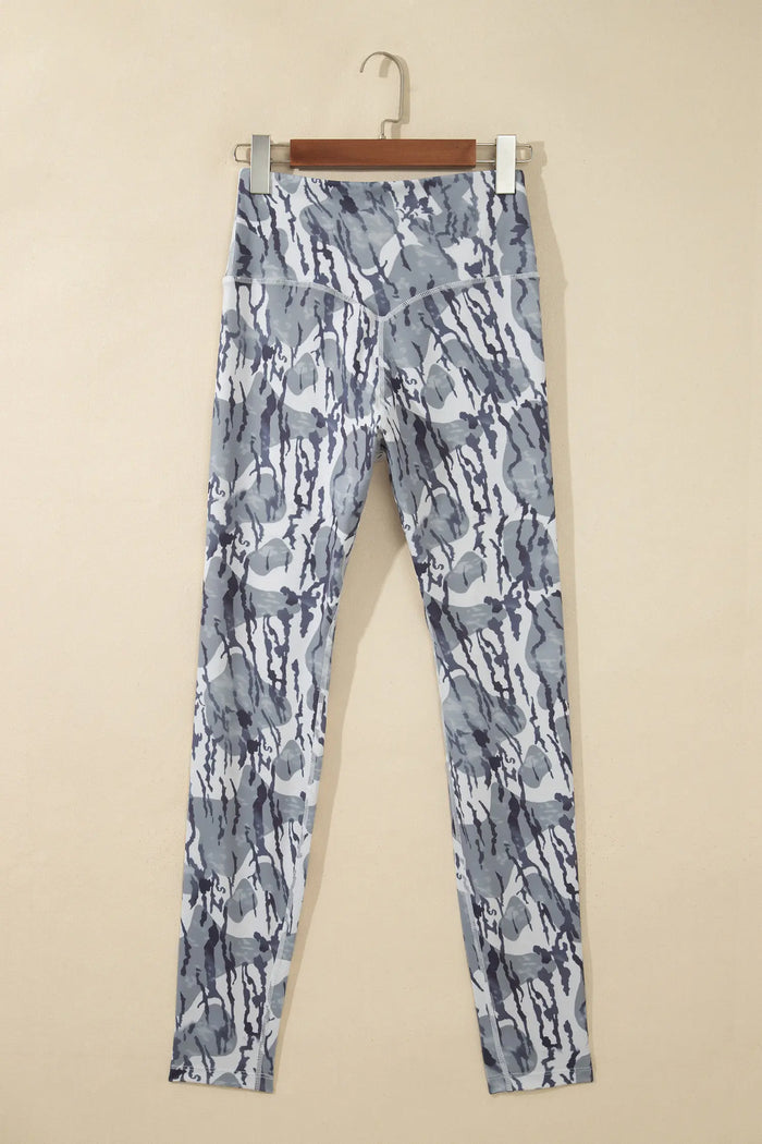 Camouflage Pattern High Waist Leggings – Multicolour