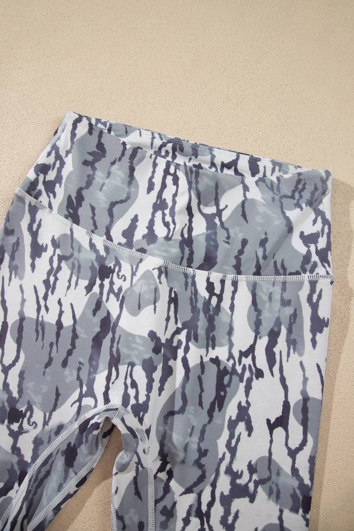 Camouflage Pattern High Waist Leggings – Multicolour
