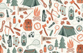 Camping Trip Orange - Family Fabrics B.V.