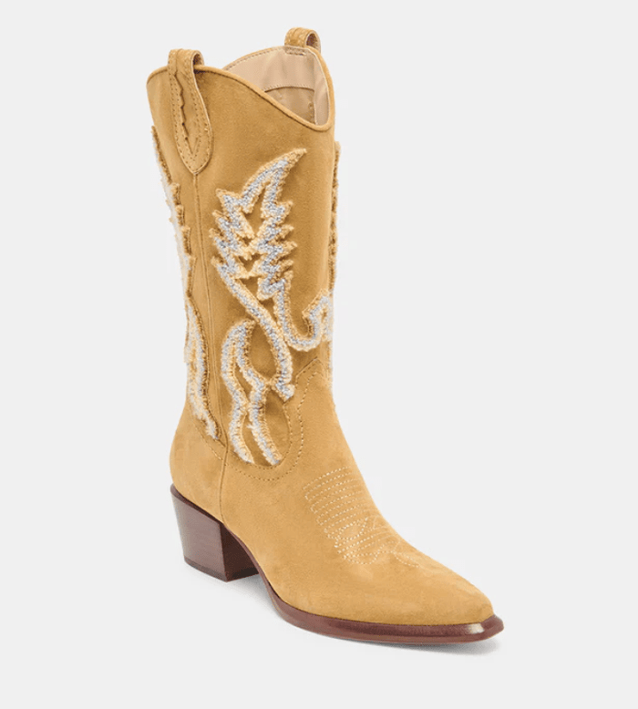 Caramel Suede Vila Boot - Amor Lafayette