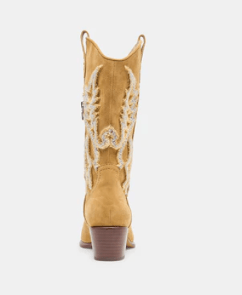 Caramel Suede Vila Boot - Amor Lafayette