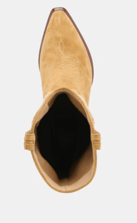 Caramel Suede Vila Boot - Amor Lafayette