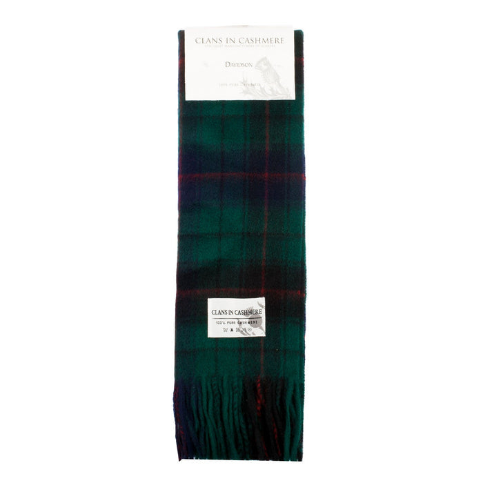 Cashmere Scottish Tartan Clan Scarf Davidson - Heritage Of Scotland - DAVIDSON