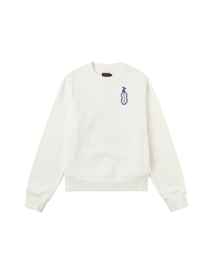 Cat and Logo Embroidery Regular Fit Sweatshirt