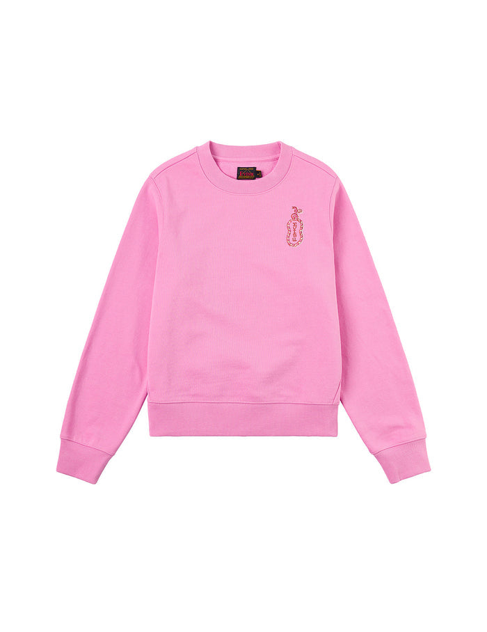 Cat and Logo Embroidery Regular Fit Sweatshirt
