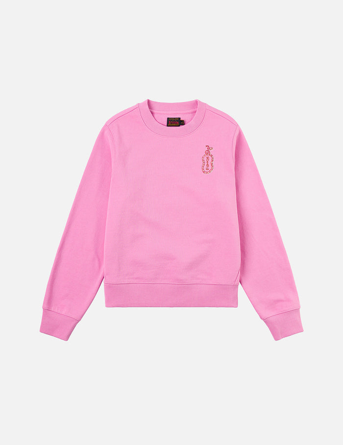 Cat and Logo Embroidery Regular Fit Sweatshirt
