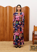 Cattleya Maxi Dress (Navy/Multi)