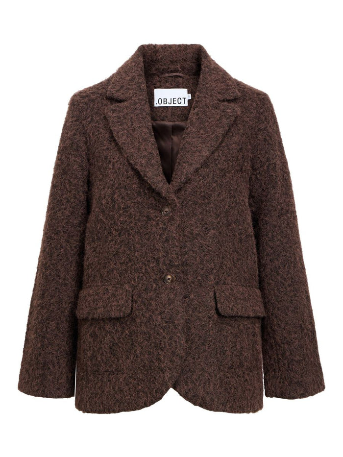 Celina Blazer Jacket (Seal Brown/Black Mela)