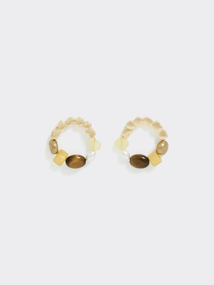 Circular Earrings with Stones