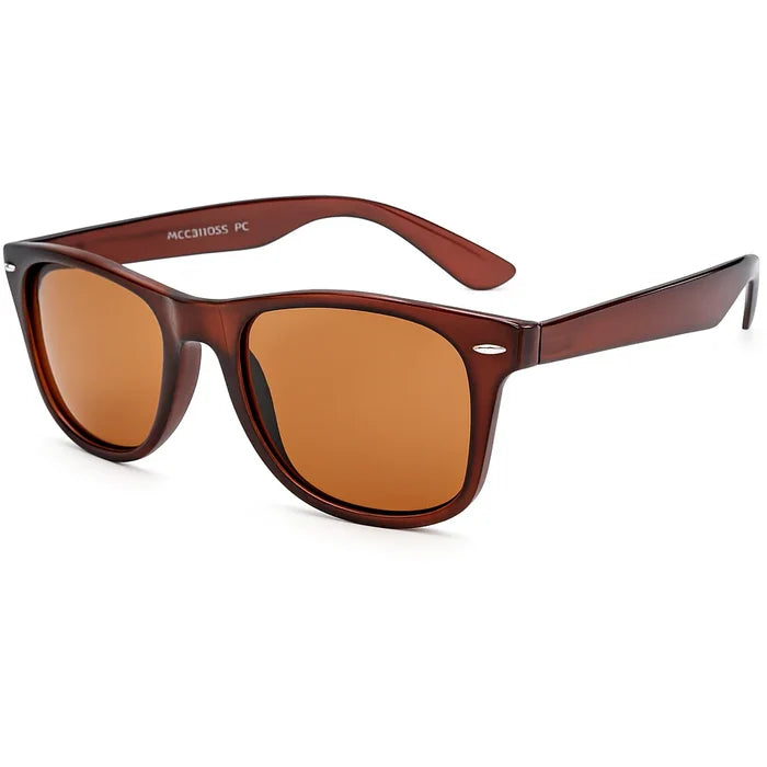 Classic Brown Shades â€“ Sleek Frame with Amber Lenses