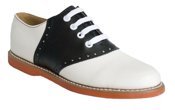 Classic Saddle - White/Black - Girls