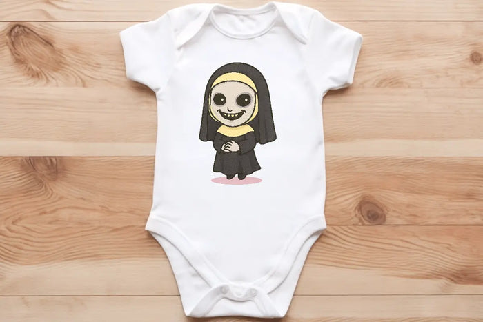 Chibi Nun baby vest🖤🦔 Claxton Creations GB