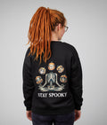 ClaxtoncreationsGB- Stay spooky horror pumpkins black sweater Claxton Creations GB