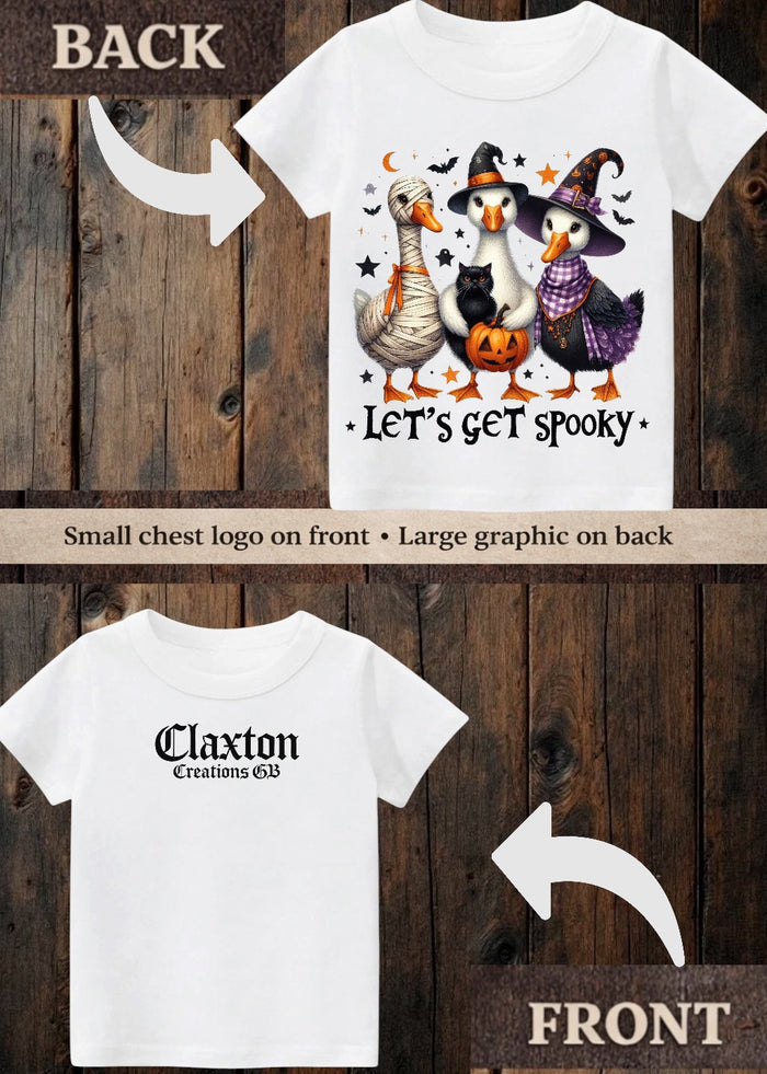 ClaxtoncreationsGB- Tiny terror Tee- let’s get spooky 👻 ducks 🦆 Claxton Creations GB