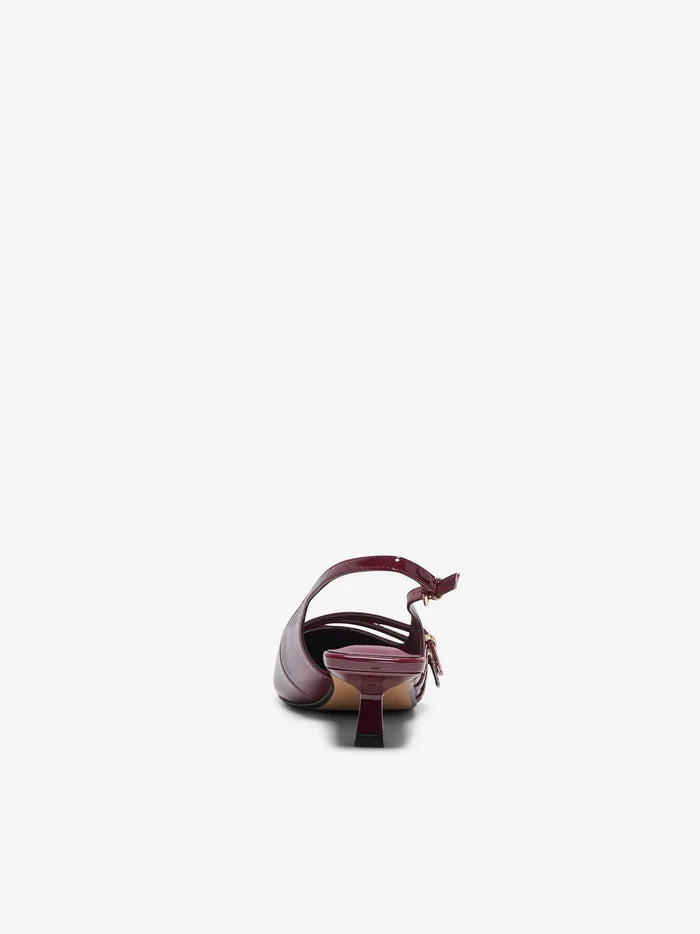 Coco Kitten Heel Slingback (Burgundy)