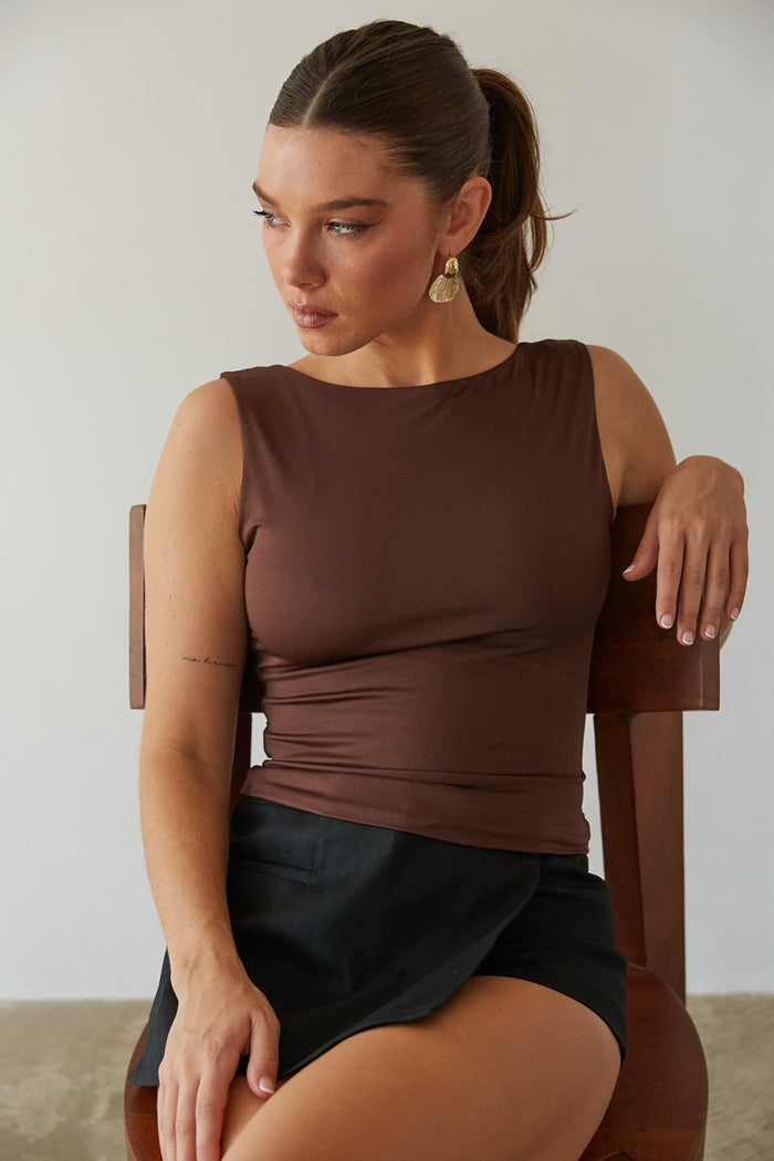 sitting view | little black wrap skort