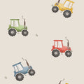 Colourful Tractor Beige - Family Fabrics B.V.