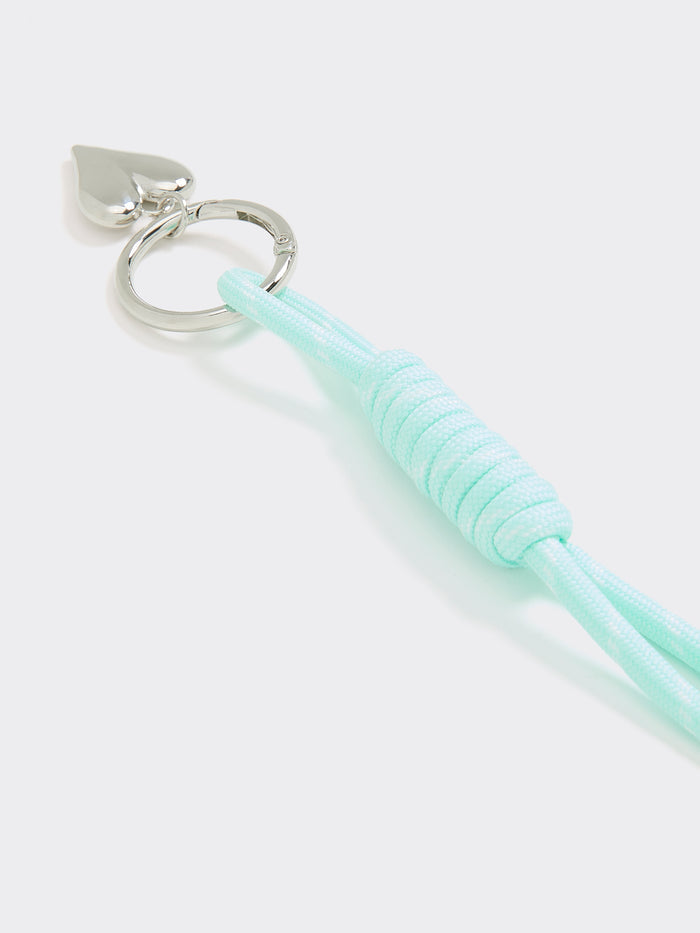 Cord Bag Charm with Heart