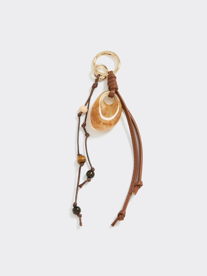 Cord Bag Charm with Resin Piece
