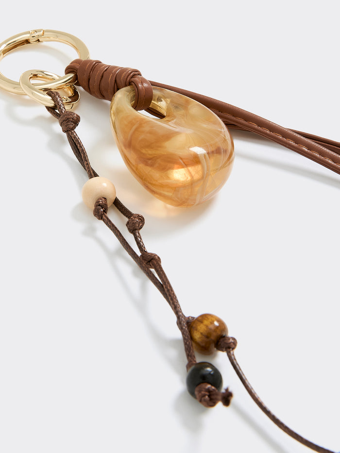 Cord Bag Charm with Resin Piece