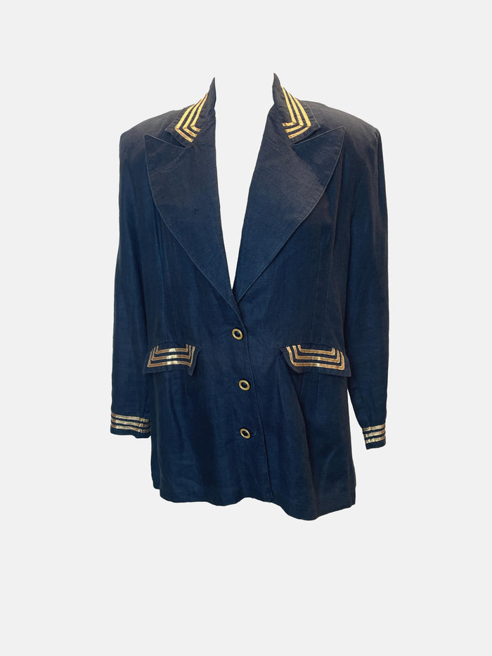 Costa Moda Sailor Style Linen Blazer image 0