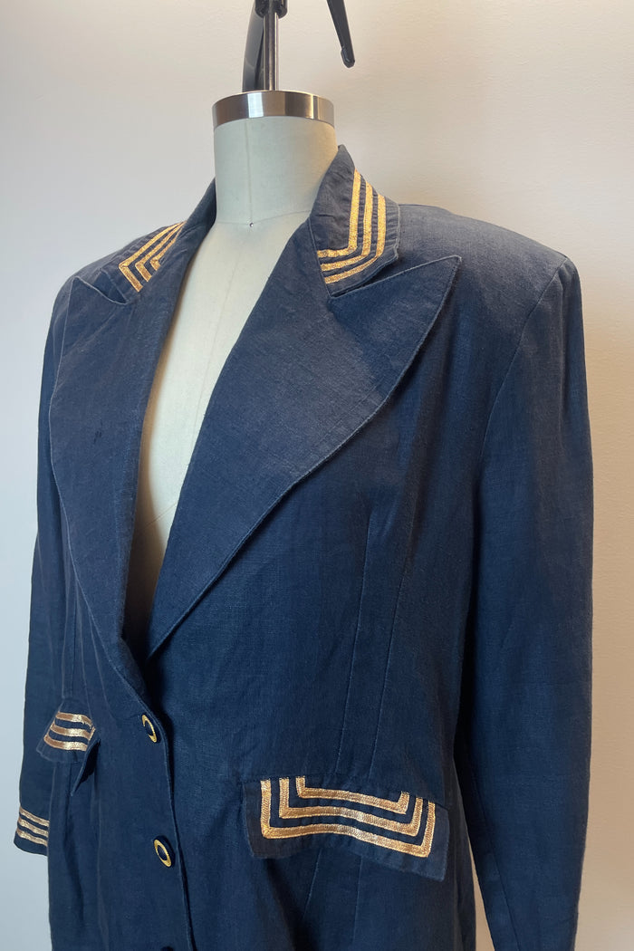 Costa Moda Sailor Style Linen Blazer image 3