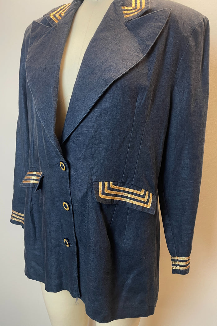 Costa Moda Sailor Style Linen Blazer image 4