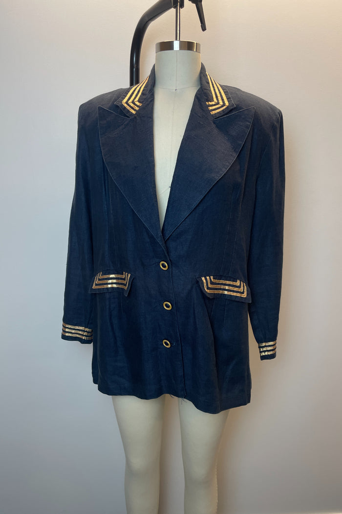 Costa Moda Sailor Style Linen Blazer image 5