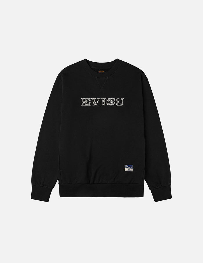 Crane and Seagull Embroidery Relax Fit Sweatshirt