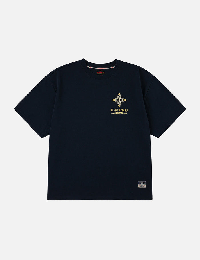 Crane Flying Wings with Daicock Print Loose Fit T-Shirt