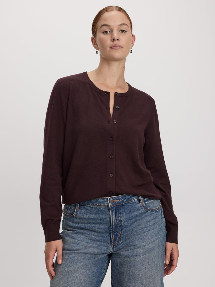 Crew-Neck Cardigan - R Essentials