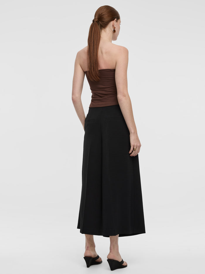 Cropped Wide-Leg High-Rise Pant