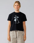 Cropped Workers Stride T-Shirt - Black