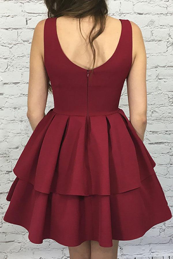 Custom Made Sweetheart Neck Short Burgundy Prom Dress, Short Burgundy Formal Dress, Graduation Dress, Homecoming Dress