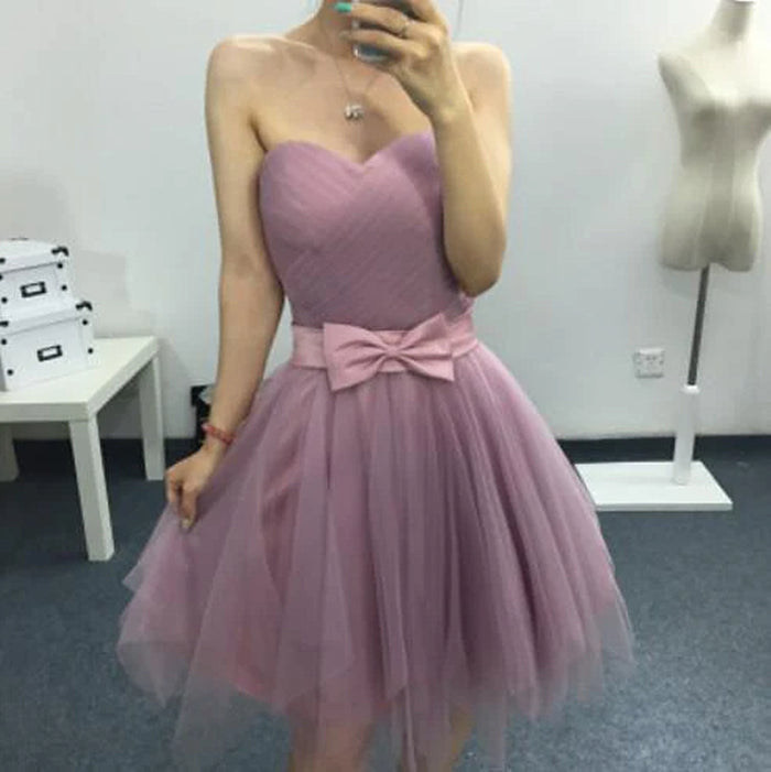 Custom Made Sweetheart Neck Short Purple Prom Dress, Short Purple Graduation Dress, Homecoming Dress