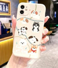 Cute Dog Cartoon Phone Case â€“ Soft Silicone Cover with Adorable Puppy Design